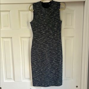 Elegant Black and Gray Sleeveless Dress